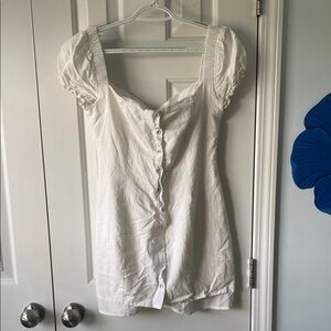 Princess Polly White Button-Up Dress